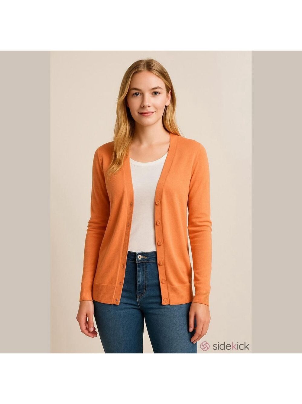 Women's Mossimo Orange Cardigan Size S